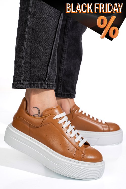 Barna természetes bőr sport cipők 4s7h84