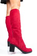 Piros fordított bőr csizma 8s7h00