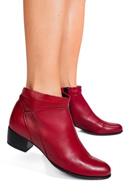 Piros természetes bőr bakancs 5s7h0132045