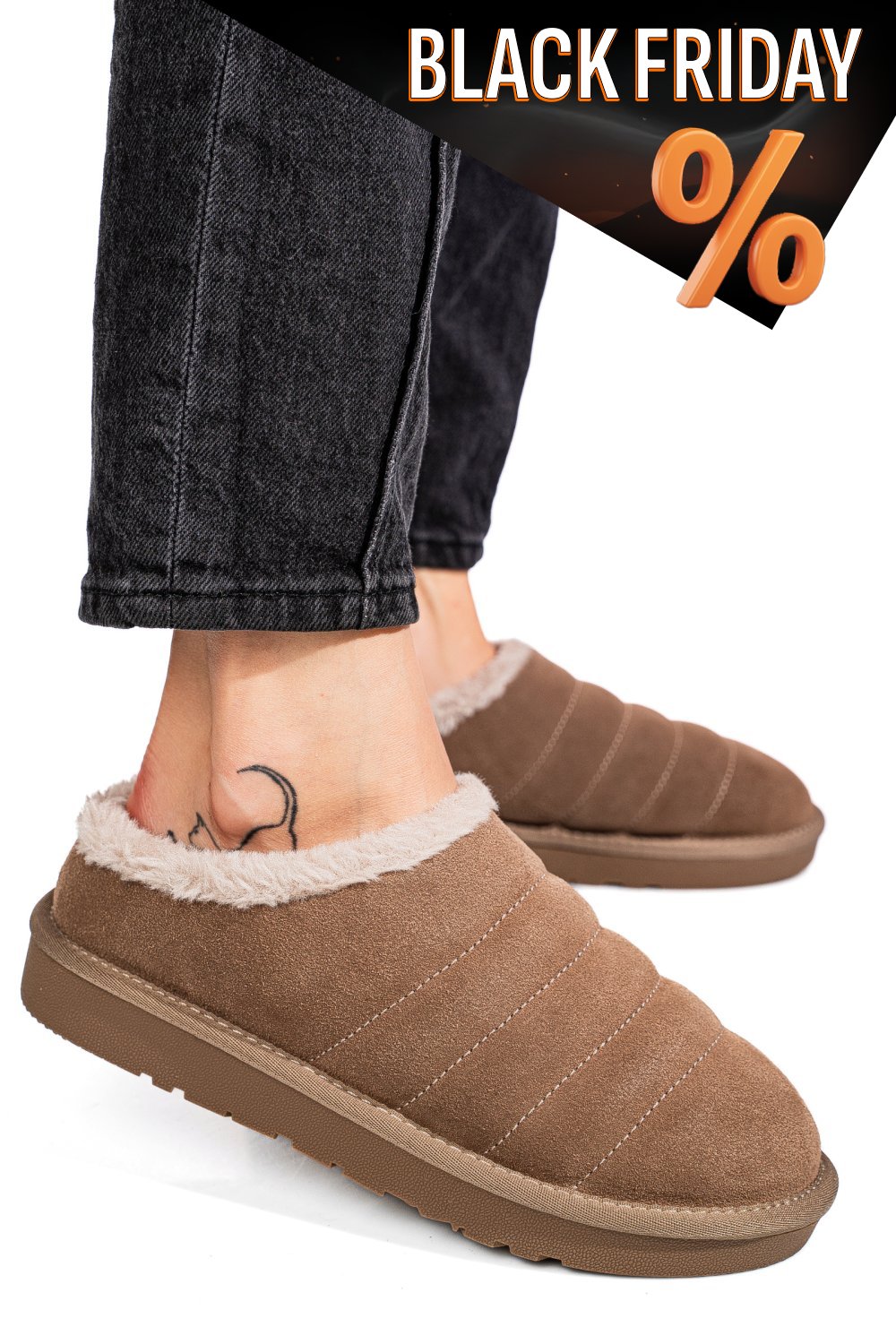 Bézs fordított bőr papucs 1s7h219