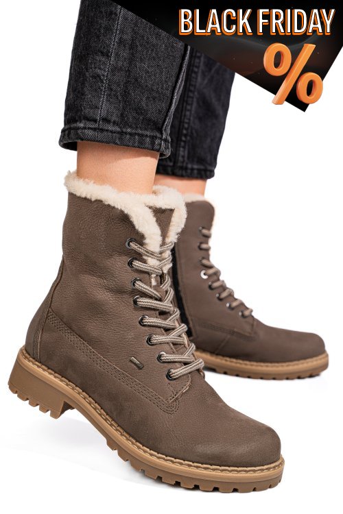 Barna természetes bőr bakancs ws7hh022h41