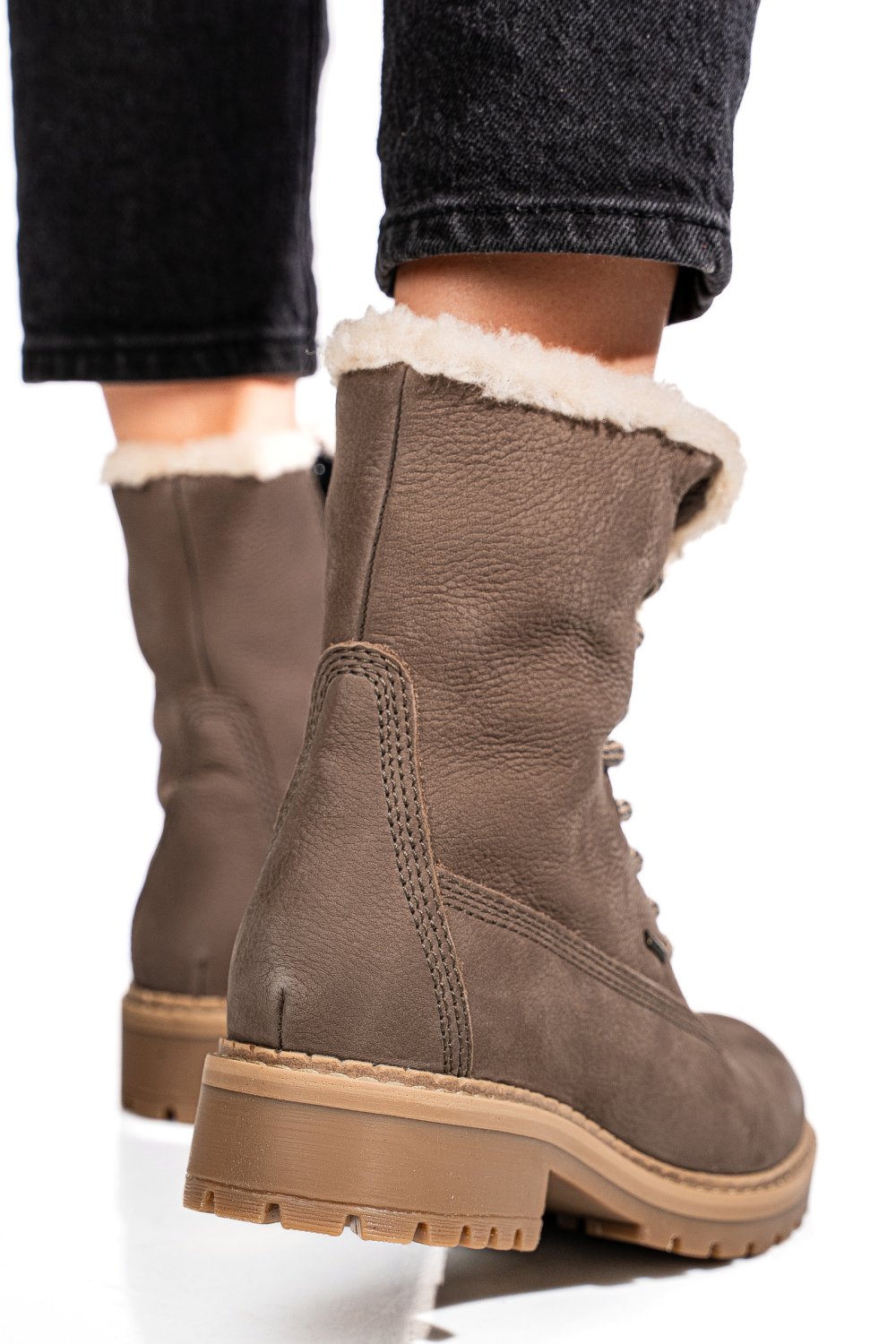 Barna természetes bőr bakancs ws7hh022h41