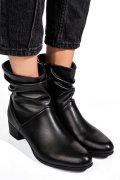 Fekete természetes bőr bakancs ws7hh-269h27