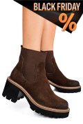 Barna fordított bőr bakancs 1s7h3115
