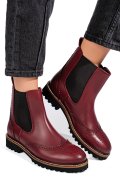 Bordó természetes bőr bakancs 1s7h3024