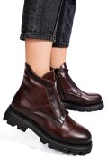 Barna természetes bőr bakancs 4s7h23
