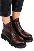 Barna természetes bőr bakancs 4s7h23