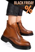 Barna természetes bőr bakancs 4s7h23