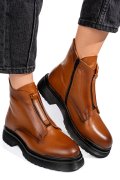 Barna természetes bőr bakancs 4s7h23