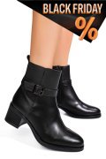 Fekete természetes bőr bakancs vs7hb26-4203