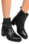 Fekete természetes bőr bakancs vs7hb26-4203