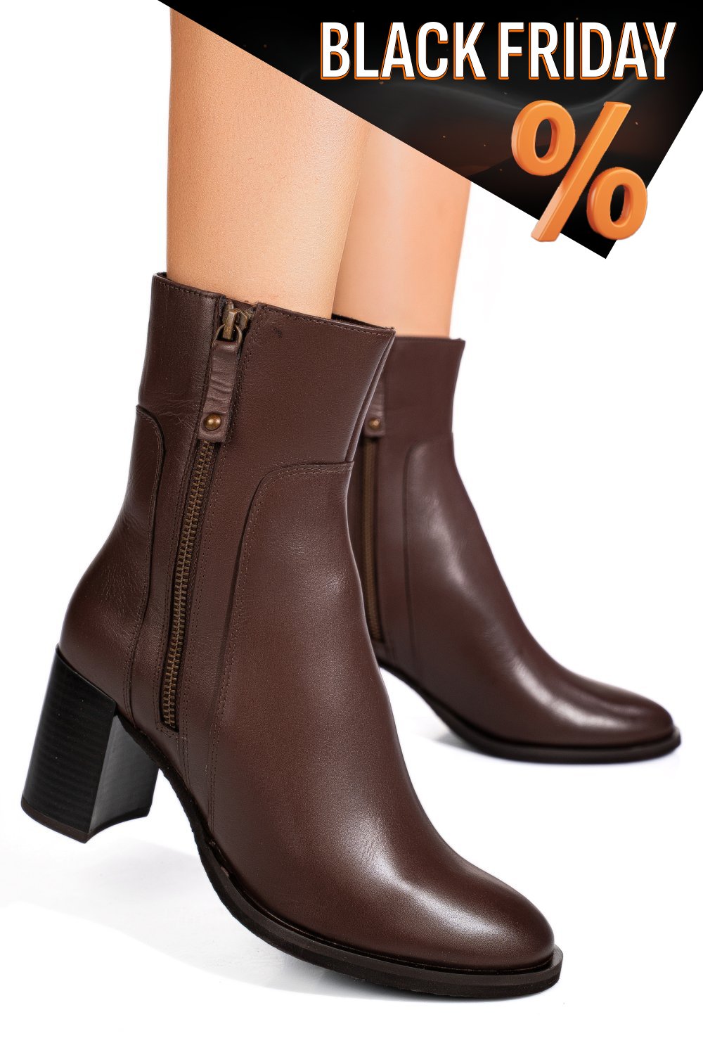 Barna természetes bőr bakancs 1s7h3230