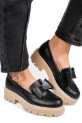Fekete természetes bőr női lapos cipők 2s7h115