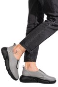 Szürke természetes bőr női lapos cipők 2s7h002l