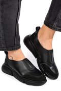 Fekete természetes bőr női lapos cipők 2s7h002l
