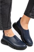 Kék természetes bőr női lapos cipők 2s7h002l