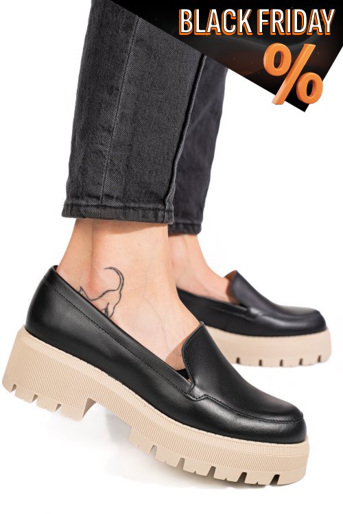 Fekete természetes bőr női lapos cipők 2s7h22