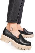 Fekete természetes bőr női lapos cipők 2s7h22