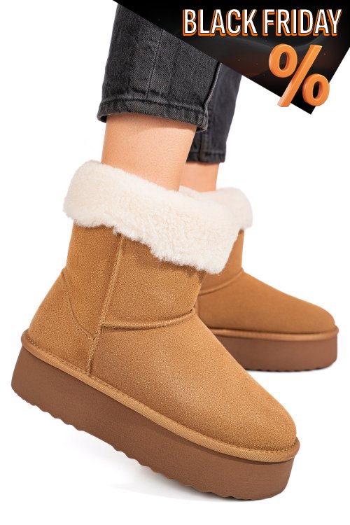 Barna fordított bőr csizma 1s7h271