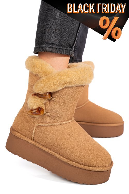 Barna fordított bőr csizma 1s7h279