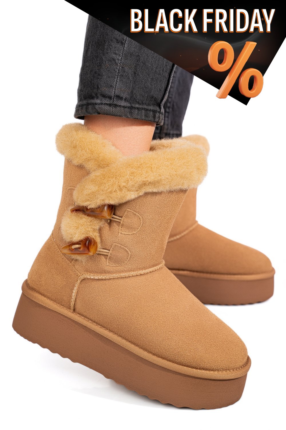 Barna fordított bőr csizma 1s7h279