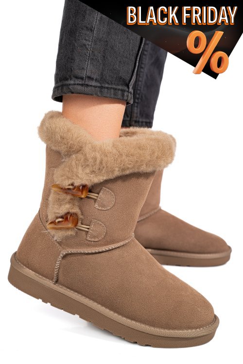 Bézs fordított bőr csizma 1s7h229