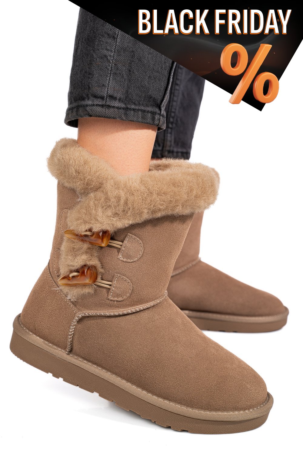 Bézs fordított bőr csizma 1s7h229