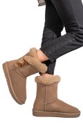Bézs fordított bőr csizma 1s7h229