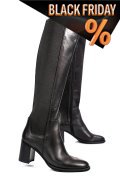 Fekete természetes bőr csizma 1s7h3229
