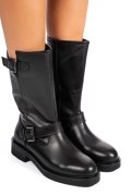 Fekete természetes bőr csizma 1s7h3137