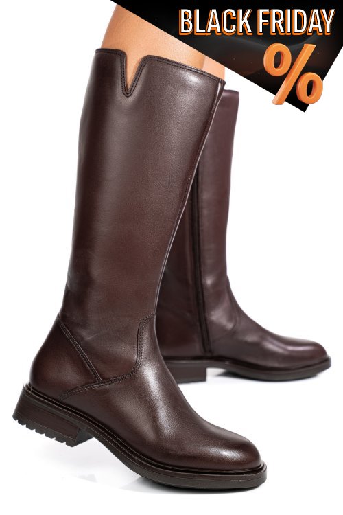 Barna természetes bőr csizma ws7hh66h11