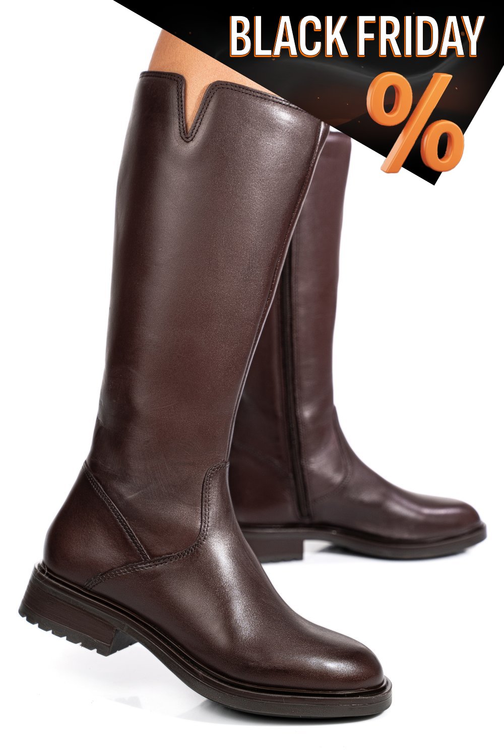 Barna természetes bőr csizma ws7hh66h11