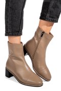 Khaki természetes bőr bokacsizma ss7hn5016