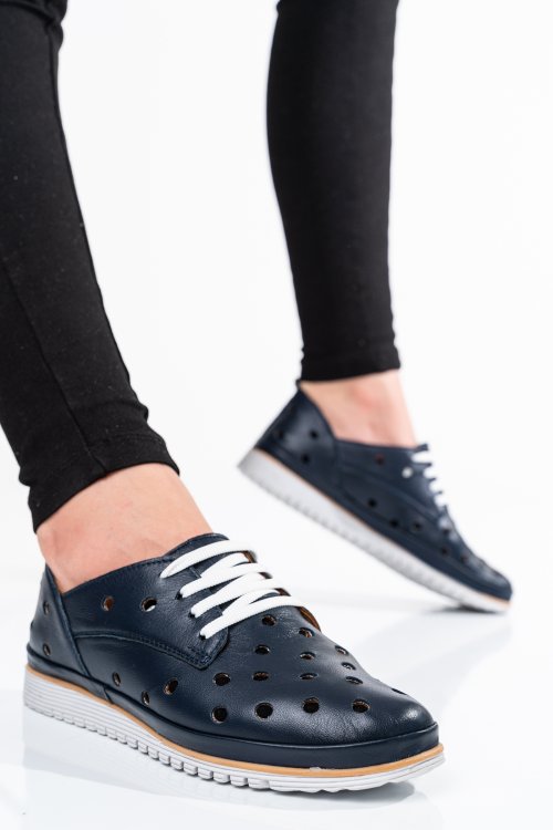 Tengerészkék természetes bőr alkalmi cipők 5s7h64