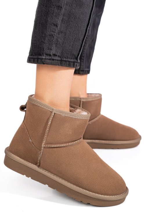 Bézs fordított bőr csizma is7h1201