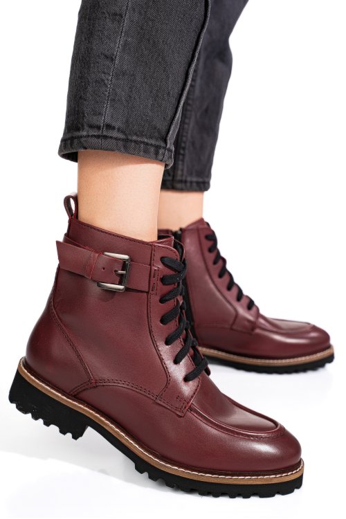 Barna természetes bőr bakancs 1s7h3025