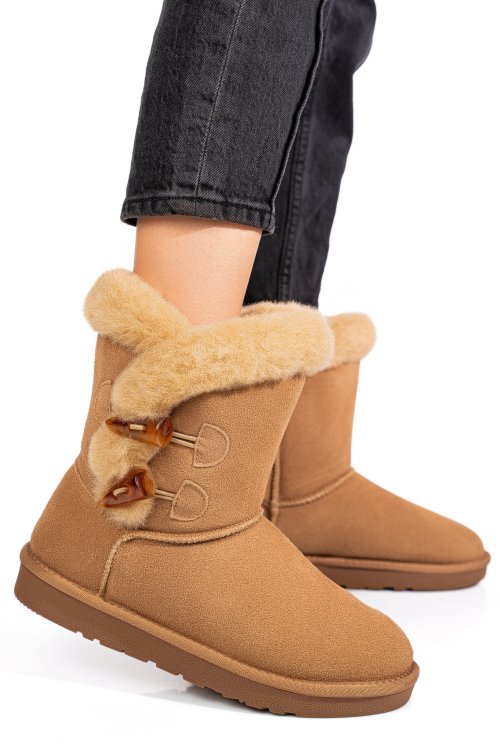 Barna fordított bőr csizma 1s7h229