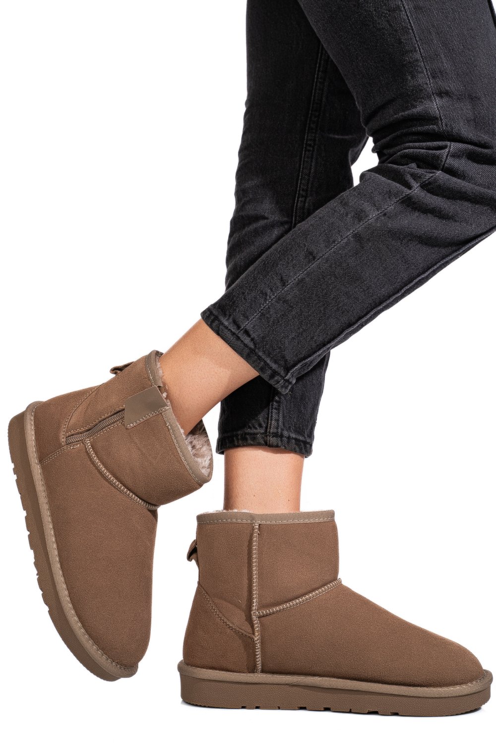 Bézs fordított bőr bakancs 1s7h202