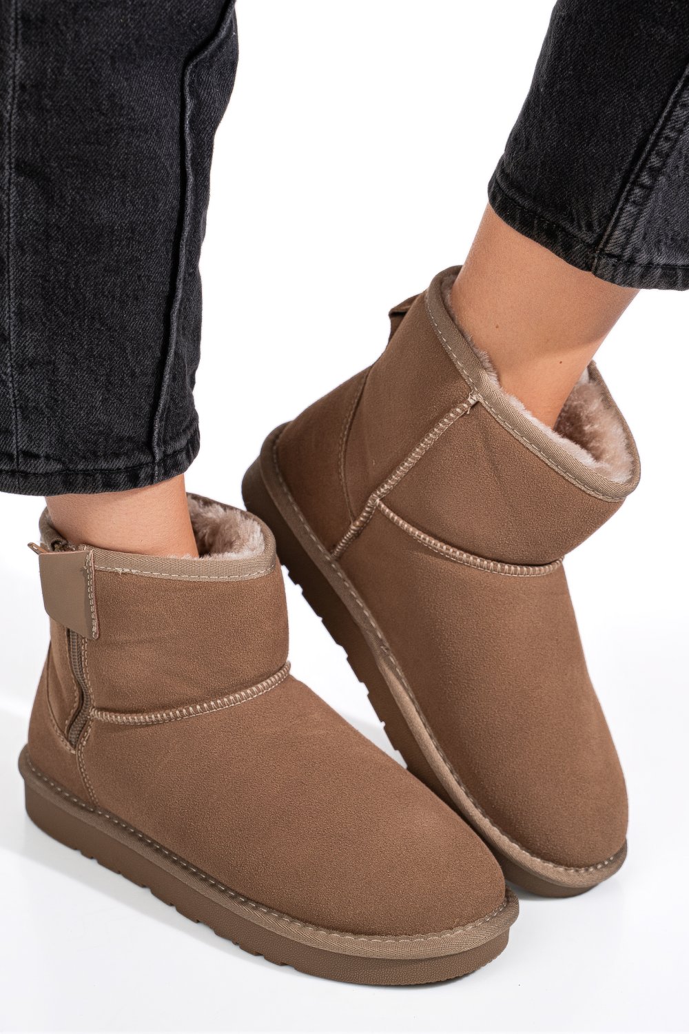 Bézs fordított bőr bakancs 1s7h202