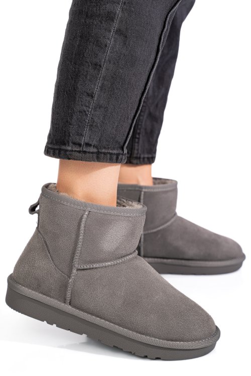 Szürke fordított bőr csizma is7h1201