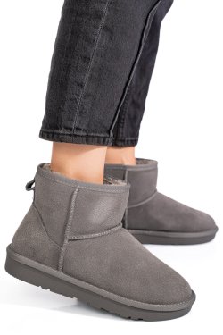 Szürke fordított bőr csizma is7h1201