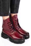 Bordó természetes bőr bakancs 9s7h63-a