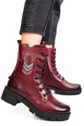 Bordó természetes bőr bakancs 9s7h54