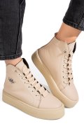 Bézs természetes bőr bakancs 6s7h66