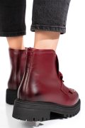 Bordó természetes bőr bakancs 3s7h02