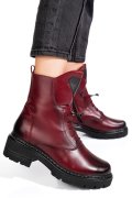 Bordó természetes bőr bakancs 9s7h60
