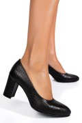 Fekete természetes bőr magassarkú cipők 3s7h015