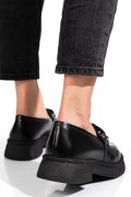 Fekete természetes bőr női lapos cipők 1s7h1839