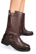 Barna természetes bőr csizma 1s7h3137