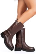 Barna természetes bőr csizma 1s7h3137